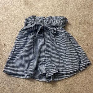 Blue striped shorts